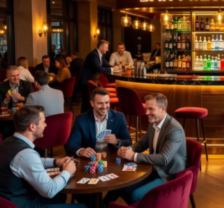 Nowoczesny bar i lounge GG-299-783 LIMITED z atmosferą pokera i sportu