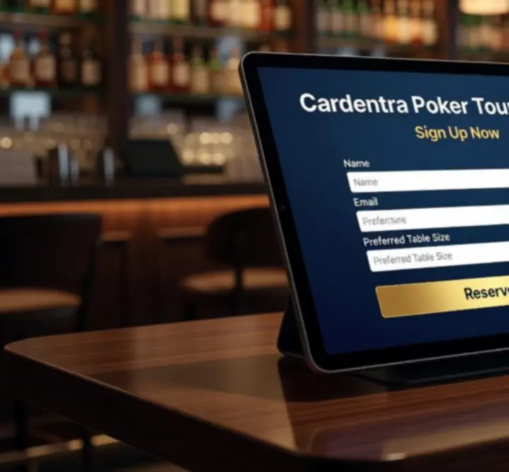 Panel online do rezerwacji miejsca w turnieju pokerowym